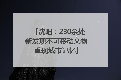 沈阳：230余处新发现不可移动文物重现城市记忆