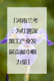 河南兰考：为红薯深加工产业发展贡献巾帼力量