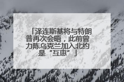 泽连斯基将与特朗普再次会晤，此前曾力陈乌克兰加入北约是“互惠”