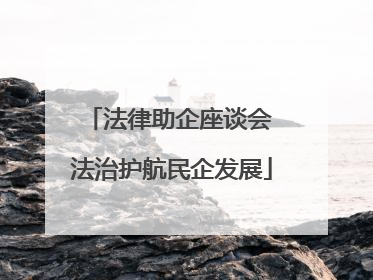 法律助企座谈会 法治护航民企发展