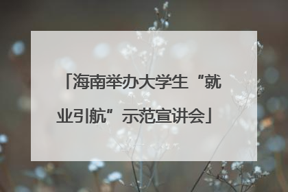 海南举办大学生“就业引航”示范宣讲会