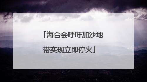 海合会呼吁加沙地带实现立即停火