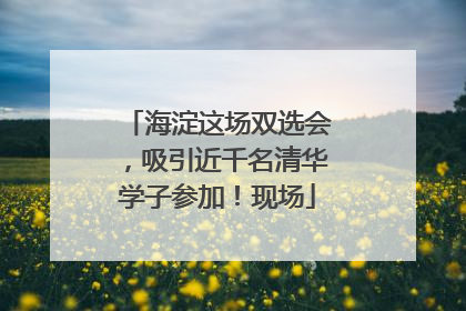 海淀这场双选会，吸引近千名清华学子参加！现场