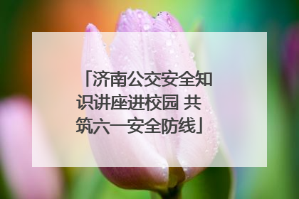 济南公交安全知识讲座进校园 共筑六一安全防线