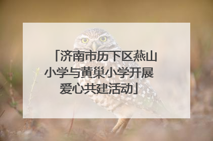 济南市历下区燕山小学与黄巢小学开展爱心共建活动