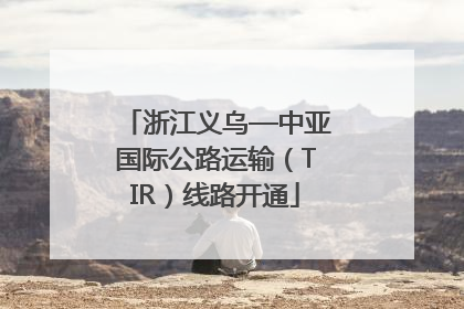 浙江义乌—中亚国际公路运输（TIR）线路开通