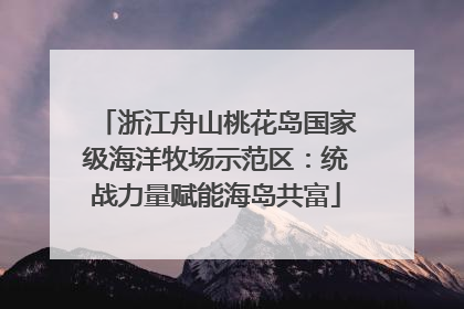 浙江舟山桃花岛国家级海洋牧场示范区：统战力量赋能海岛共富