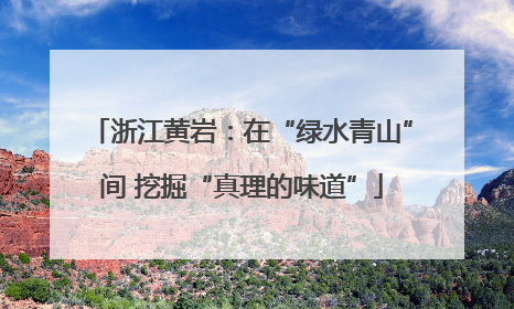 浙江黄岩：在“绿水青山”间 挖掘“真理的味道”