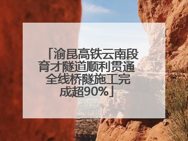 渝昆高铁云南段育才隧道顺利贯通 全线桥隧施工完成超90%
