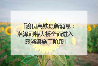 渝昆高铁最新消息：洛泽河特大桥全面进入悬浇梁施工阶段
