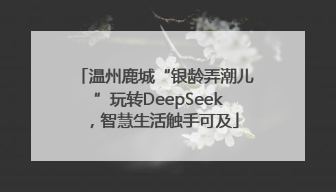 温州鹿城“银龄弄潮儿”玩转DeepSeek，智慧生活触手可及