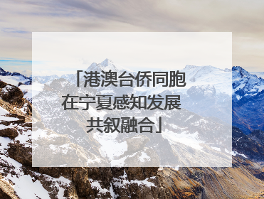 港澳台侨同胞在宁夏感知发展 共叙融合