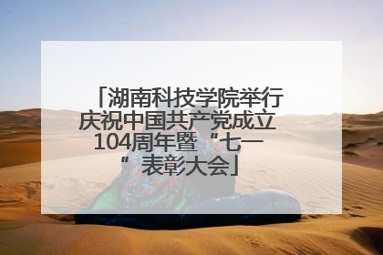 湖南科技学院举行庆祝中国共产党成立104周年暨“七一”表彰大会