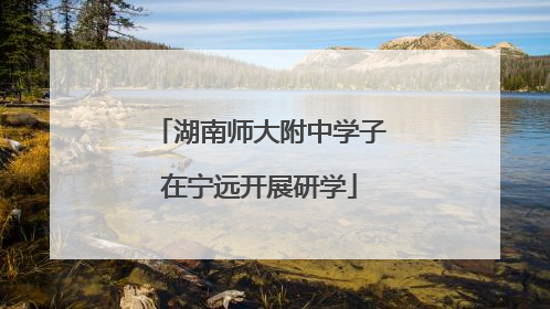 湖南师大附中学子在宁远开展研学