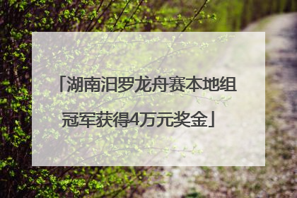 湖南汨罗龙舟赛本地组冠军获得4万元奖金