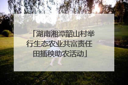 湖南湘潭韶山村举行生态农业共富责任田插秧助农活动