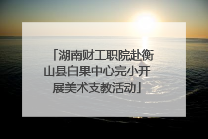 湖南财工职院赴衡山县白果中心完小开展美术支教活动