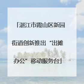 湛江市霞山区新园街道创新推出“出摊办公”移动服务台