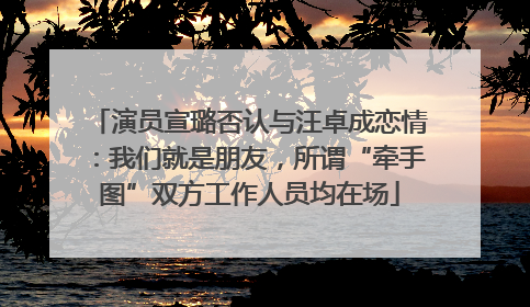 演员宣璐否认与汪卓成恋情：我们就是朋友，所谓“牵手图”双方工作人员均在场