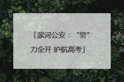 漯河公安：“警”力全开 护航高考