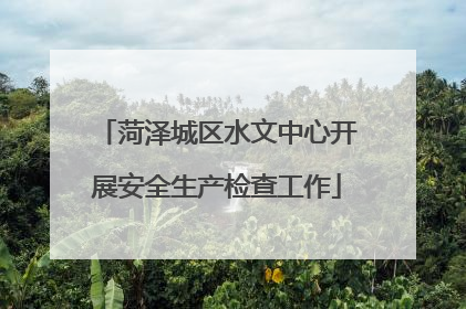 菏泽城区水文中心开展安全生产检查工作