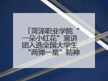 菏泽职业学院“一朵小红花”宣讲团入选全国大学生“两弹一星”精神宣讲团