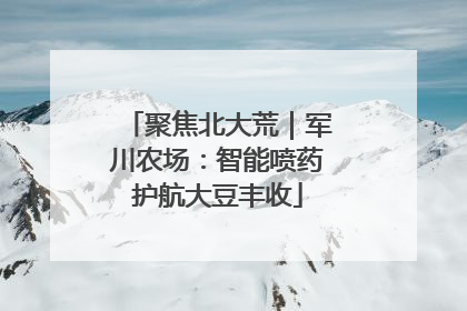 聚焦北大荒｜军川农场：智能喷药护航大豆丰收