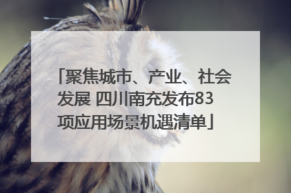 聚焦城市、产业、社会发展 四川南充发布83项应用场景机遇清单