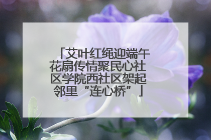艾叶红绳迎端午花扇传情聚民心社区学院西社区架起邻里“连心桥”