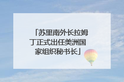 苏里南外长拉姆丁正式出任美洲国家组织秘书长