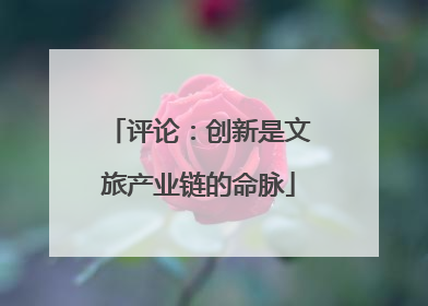评论：创新是文旅产业链的命脉
