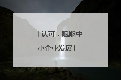 认可：赋能中小企业发展