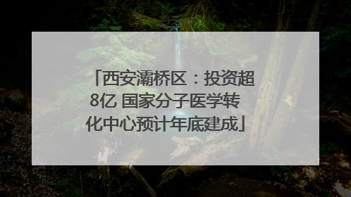 西安灞桥区：投资超8亿 国家分子医学转化中心预计年底建成