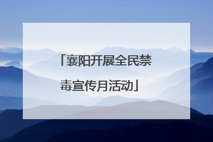襄阳开展全民禁毒宣传月活动