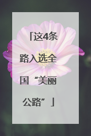 这4条路入选全国“美丽公路”