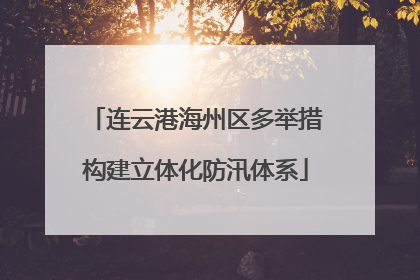 连云港海州区多举措构建立体化防汛体系