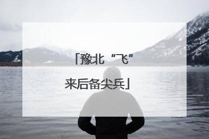 豫北“飞”来后备尖兵
