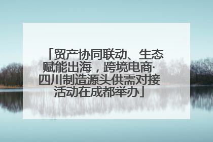 贸产协同联动、生态赋能出海，跨境电商·四川制造源头供需对接活动在成都举办