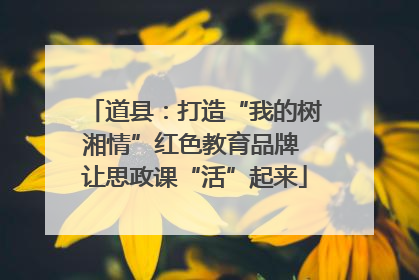 道县：打造“我的树湘情”红色教育品牌 让思政课“活”起来
