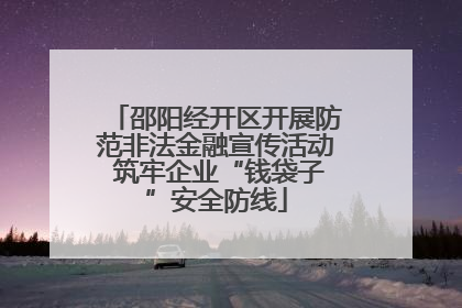 邵阳经开区开展防范非法金融宣传活动 筑牢企业“钱袋子”安全防线