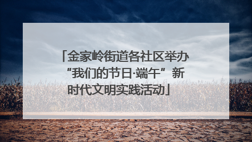 金家岭街道各社区举办“我们的节日·端午”新时代文明实践活动