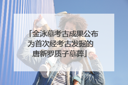 金泳墓考古成果公布 为首次经考古发掘的唐新罗质子墓葬
