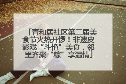 青和居社区第二届美食节火热开锣！非遗皮影戏“斗艳”美食，邻里齐聚“粽”享温情