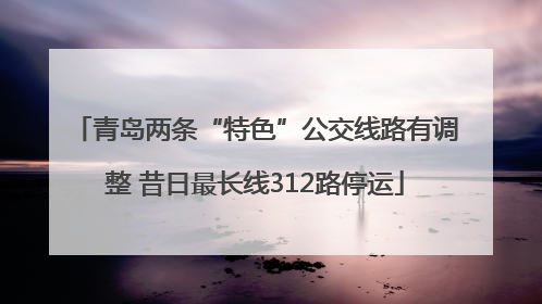 青岛两条“特色”公交线路有调整 昔日最长线312路停运
