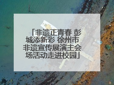 非遗正青春 彭城添新彩 徐州市非遗宣传展演主会场活动走进校园