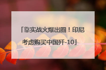 靠实战火爆出圈！印尼考虑购买中国歼-10