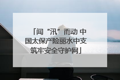 闻“汛”而动 中国太保产险丽水中支筑牢安全守护网
