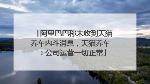 阿里巴巴称未收到天猫养车内斗消息，天猫养车：公司运营一切正常