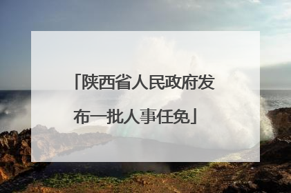 陕西省人民政府发布一批人事任免