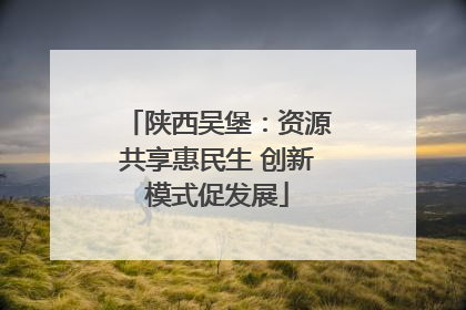 陕西吴堡：资源共享惠民生 创新模式促发展